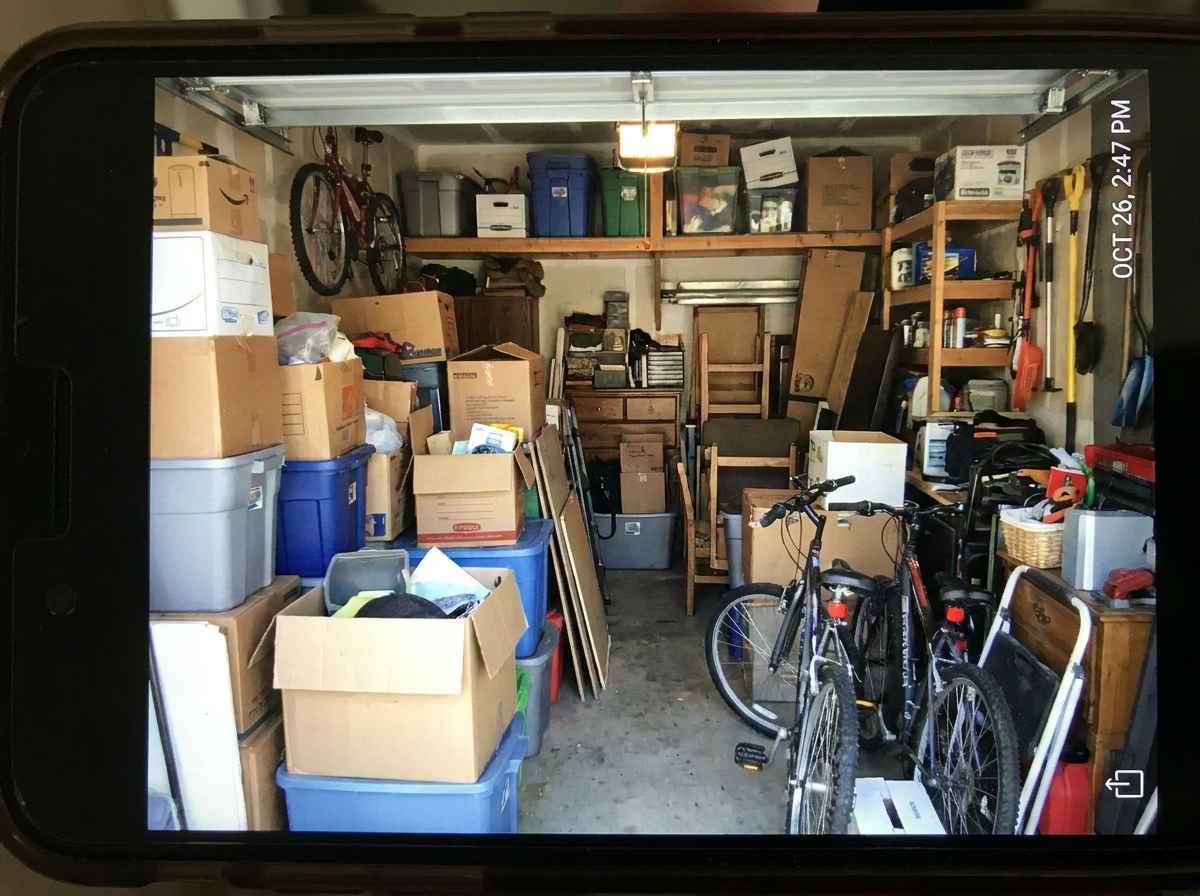 Storage space packed before cleanout